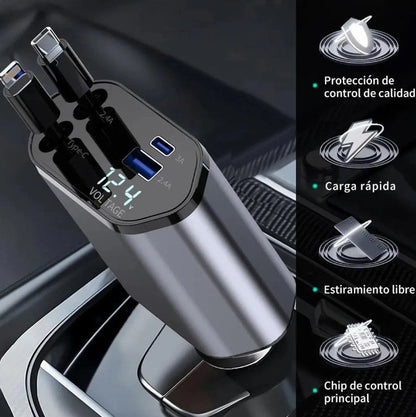 CARGADOR PARA AUTO 4 EN 1