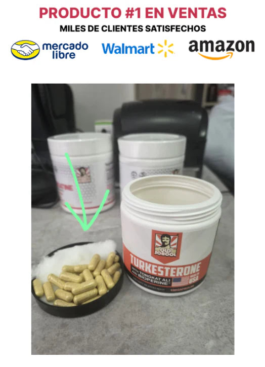 Turkesterone Old School™ – Fuerza, Resistencia y Vitalidad | 120 capsulas  | ENVÍO GRATIS y PAGA AL RECIBIR