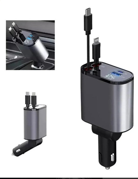 CARGADOR PARA AUTO 4 EN 1