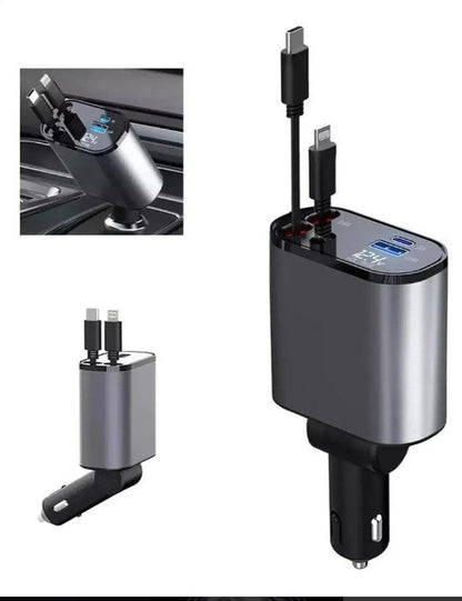 CARGADOR PARA AUTO 4 EN 1