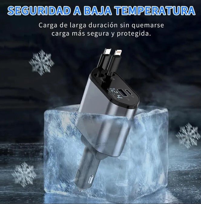 CARGADOR PARA AUTO 4 EN 1