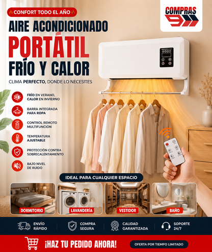 🛋mini aire portatil Calefactor compacto, potente y sin bulla ClimaSmart