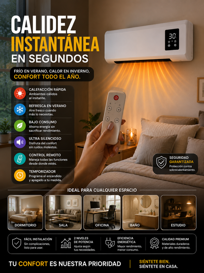 🛋mini aire portatil Calefactor compacto, potente y sin bulla ClimaSmart